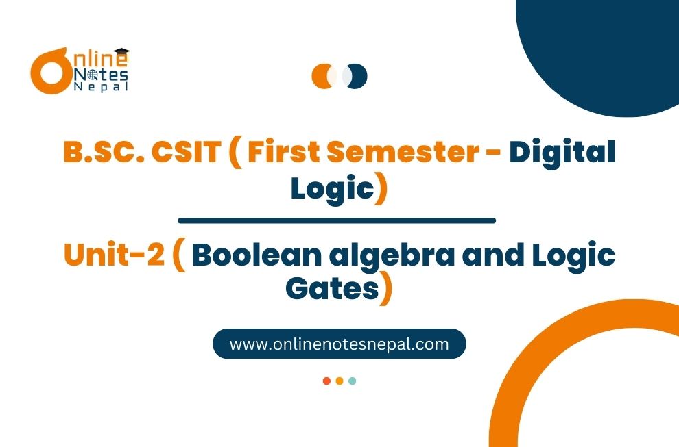 Unit II: Boolean algebra and Logic Gates